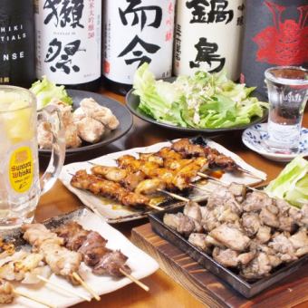 【适合各种聚会！】银八宴会套餐180分钟，含无限畅饮，9道菜+甜点5,000日元