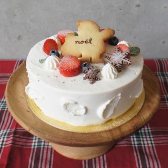 12/21.22.24.25限定　クリスマスショートケーキ【5号】 *時間の記入を必ずお願い致します。