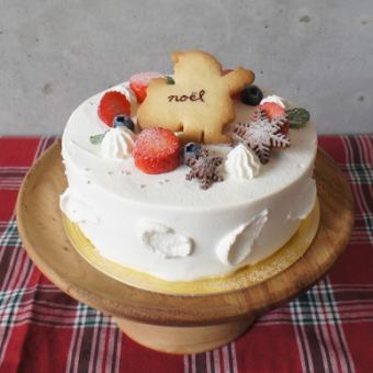 12/21.22.24.25限定　クリスマスショートケーキ【6号】 *時間の記入を必ずお願い致します。