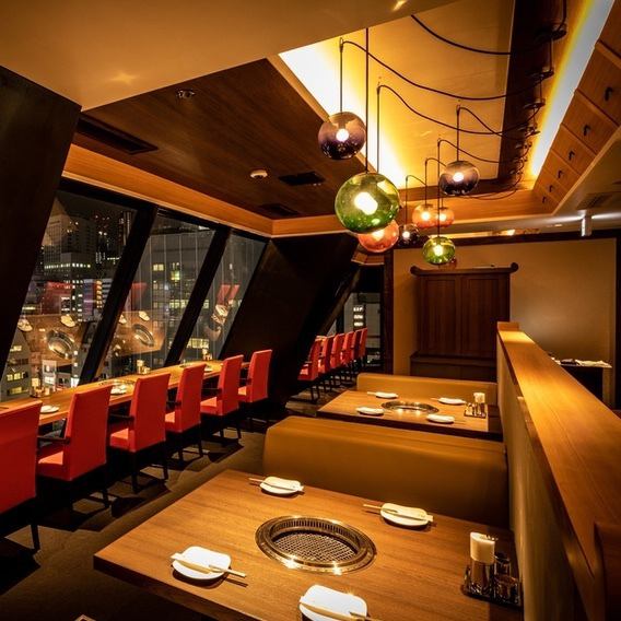 Korean food Hanuri to Shimbashi ♪ ♪ The stylish and clean store with a good view is recommended for lunch dates and dinner dates.The modern and classically designed interior is comfortable and extremely easy to use![Charter for 40 to 60 people]