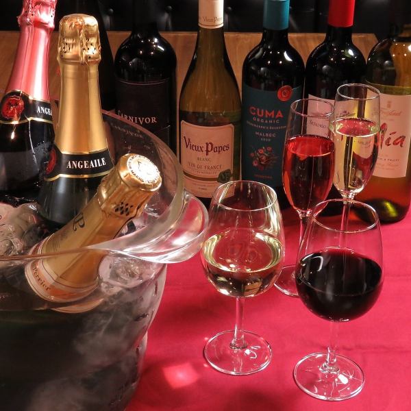 [Cospa ◎ ★ Luxury all-you-can-drink ♪] All-you-can-drink foam wine, draft beer, wine, whiskey, sake, etc.!