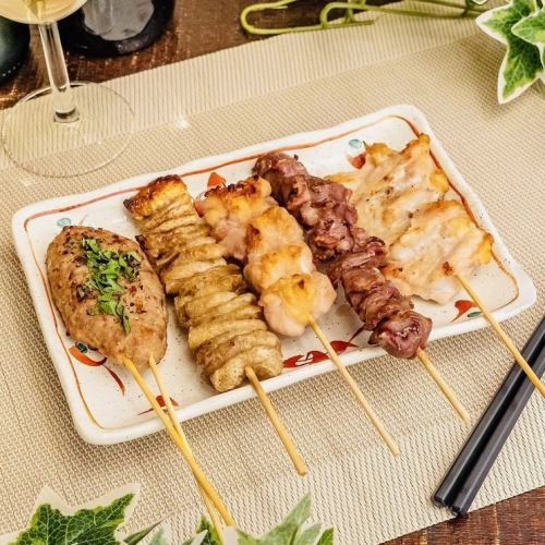 [Sunday to Thursday only! Visit until 7:30pm!] Our proud charcoal-grilled yakitori is half price! + All-you-can-drink included is a great deal★