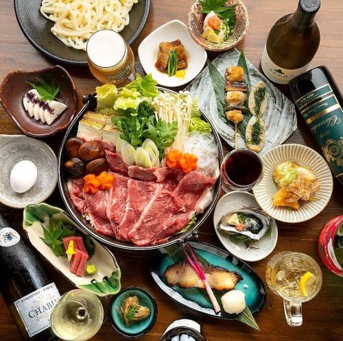 【プレミアム大魔王コース】選べる鍋、旬のお造り、焼鳥まで含まれた8品+120分飲み放題付き5000円(税込)★