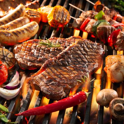 Summer only♪ [BBQ Meat Course] 11 dishes with 3 hours of all-you-can-drink for 4,000 yen (tax included)