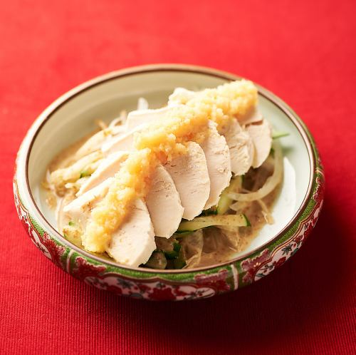 本格蒸し鶏ネギソース