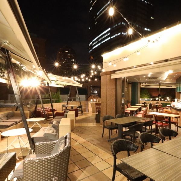 Enjoy beer or wine in an open space with 48 terrace seats.