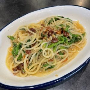 牡蠣と菜の花のペペロンチーノ