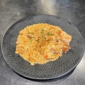 Red shrimp and porcini mushroom risotto