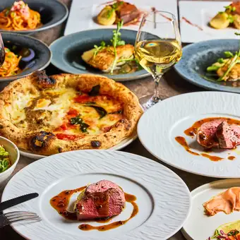 【2時間飲放題付】◇平日ディナー◇パスタ・ピッツァ、魚＆お肉まで！Miranoコース【7品】8000円