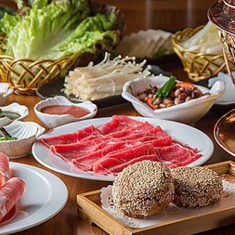 火鍋2時間食べ放題＋生ビール含むアルコール飲み放題6028 円