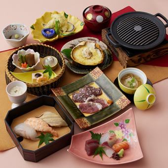 □ (From November 17th) [Seasonal Special Kaiseki] Teppanyaki of Japanese Black Beef and Duck, Suinsen, 6,000 yen (tax included)