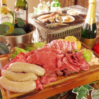 [Rooftop private BBQ!] Standard course with 3H all-you-can-drink 4,800 yen → 4,000 yen