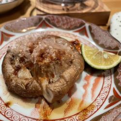 Grilled Shiitake mushrooms from Tokushima Prefecture