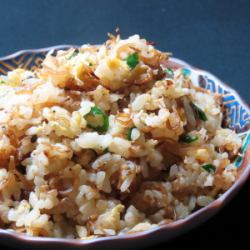 Dried sardines and Japanese pepper fried rice