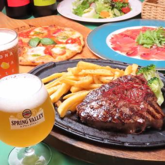 夏季限定！【クラフトビールも楽しめる！2時間飲み放題付】ビストロ風のBBQコース♪