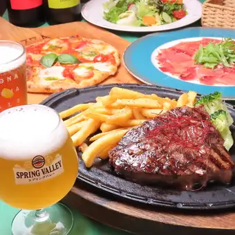 夏季限定！【畅饮精酿啤酒！包含2小时无限畅饮】小酒馆风味烧烤套餐♪