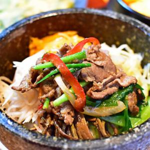 불고기 돌구이 비빔밥