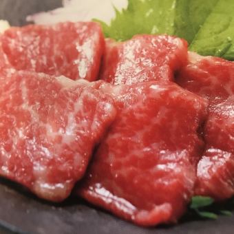 Horse sashimi marbled
