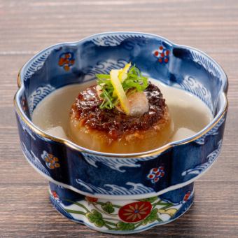 鴨のだし汁 ふろふき大根