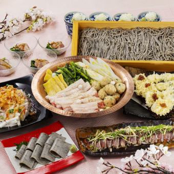 和豚もちぶたと鶏つくねの選べる鍋コース3500円(税込) ※お料理のみ