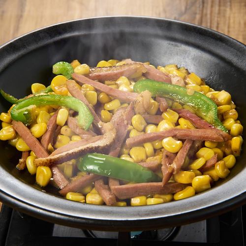 炙り鴨と　とうもろこしのバター炒め