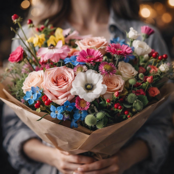 【花束特典】各コースに+4500円~花束をお付けする事が可能♪(※クーポンをご利用ください)