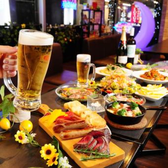 【日～木限定♪ビアホールプラン】人気の窓側席限定！全180品2H食べ飲み放題★4000円(税込)