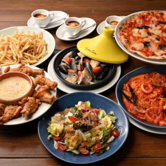 【贅沢な気分に！】税込5,000円！料理7品 Opulento（オプレント）コース＋20種類の飲み放題付き
