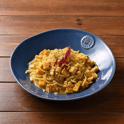 焼きトウモロコシバター醤油パスタ