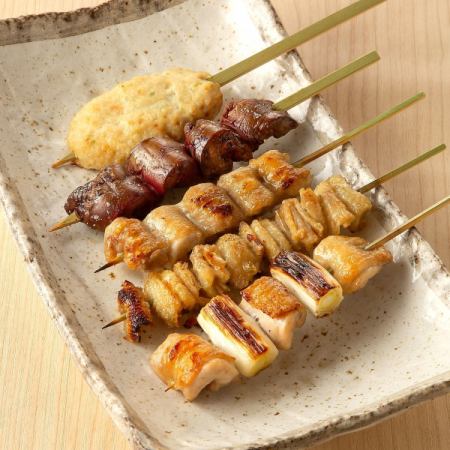 大山どり　串焼き盛り合わせ（たれor塩）　5本