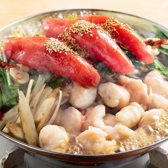 ◇Mentaiko galore, sesame mackerel or a choice of hotpot course◇ 9 dishes in total, 2.5 hours all-you-can-drink included, 4,500 yen (tax included)