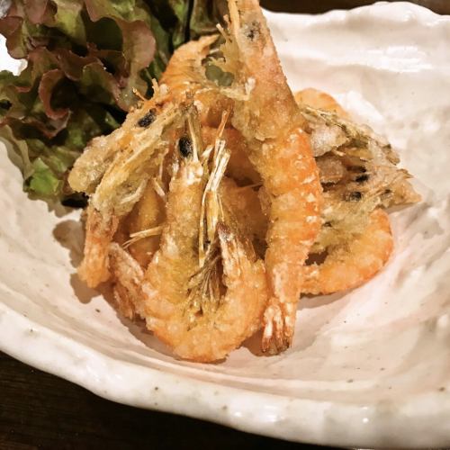 Deep-fried river shrimp with miso