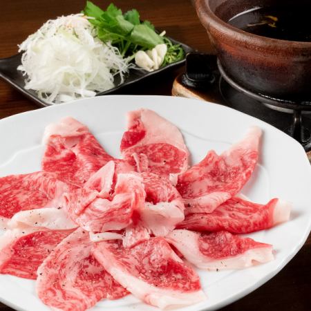 贅沢熊本県産馬刺し2種盛り&下野牛オイルしゃぶしゃぶ2h飲み放題付き9品8000円