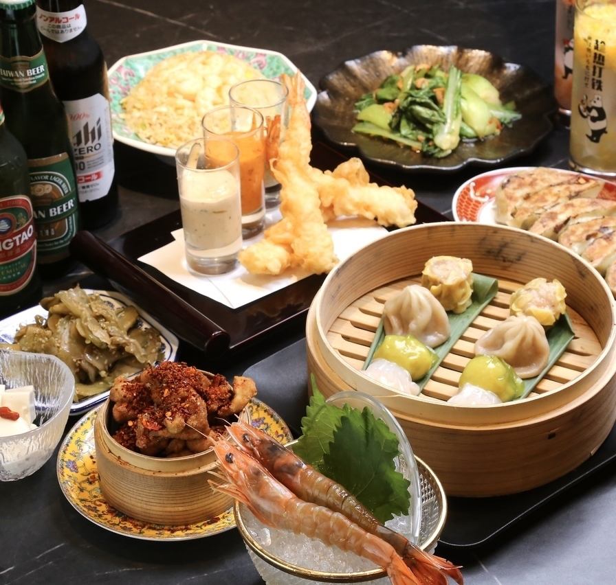 本格点心や名物エビマヨも♪2h飲み放題付心々コース4400円