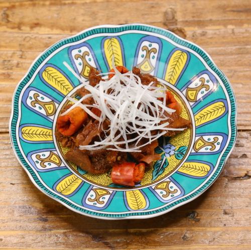 ハチノスの甘辛炒め