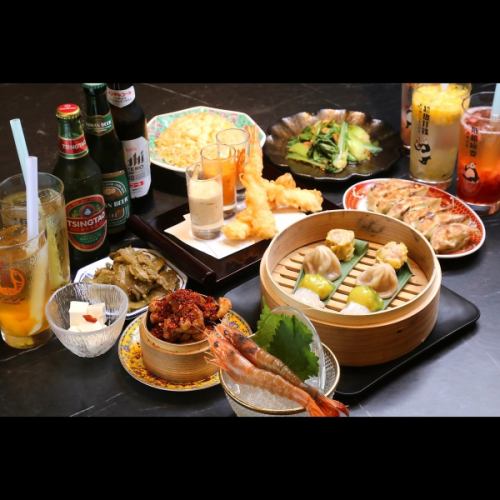 【当日OK！気軽な飲み会に】海老中華◇2時間飲み放題付き！心々コース〈全9品〉4,400円