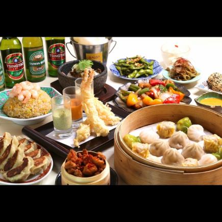 当日OK◎【海老中華◇心々コース】本格点心や名物エビマヨ&炒飯!デザートも♪2h飲み放題付4400円