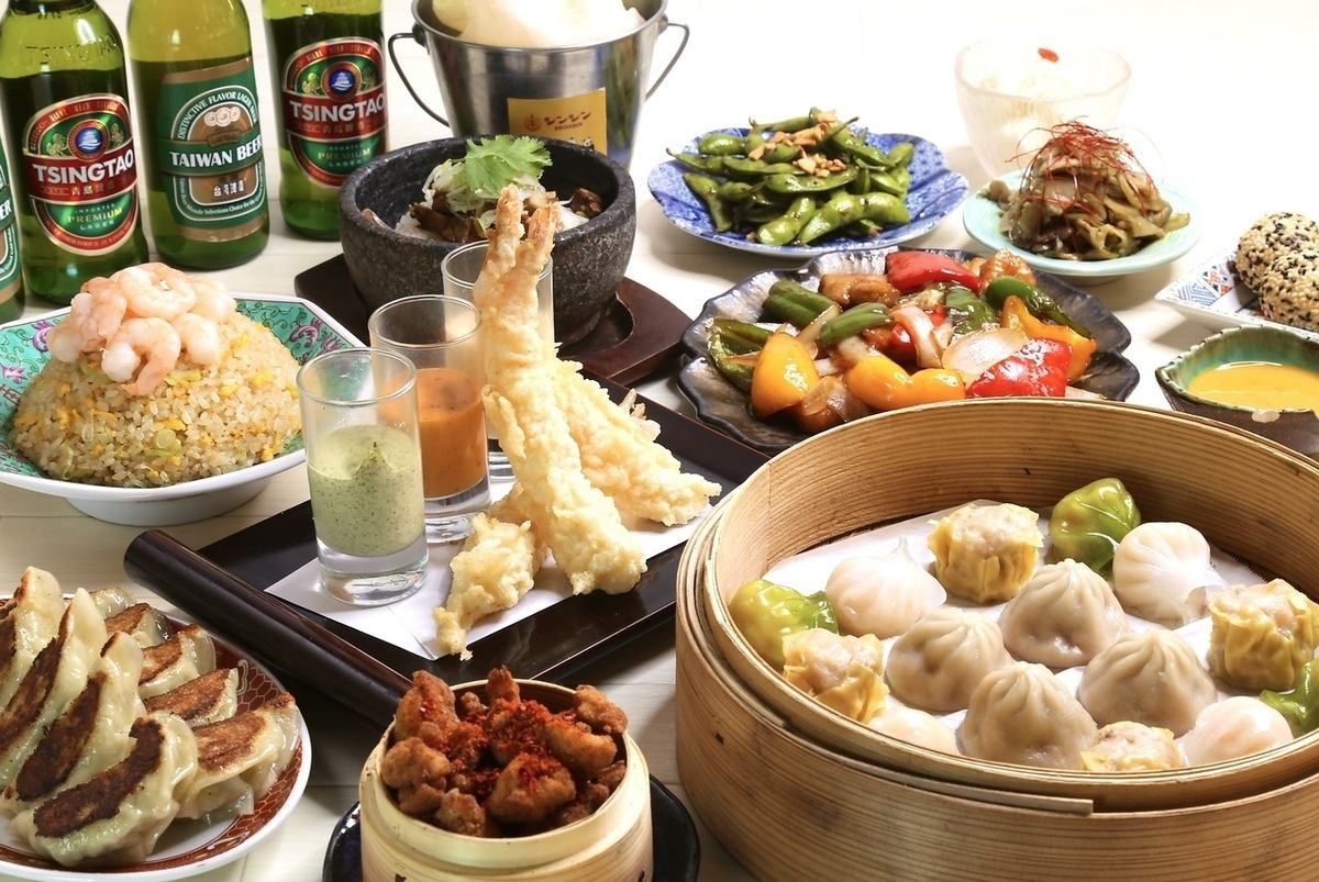 本格点心や名物エビマヨも♪2h飲み放題付心々コース4400円