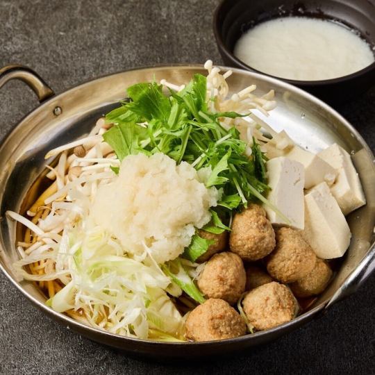 みぞれ鍋やお造り2種盛りなど豊富な種類を楽しめる♪【満喫コース】 8品 3,500円 2時間飲み放題