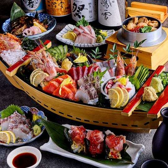 新鮮食材こだわった自慢の料理×日本酒♪おすすめの海鮮盛り合わせなど