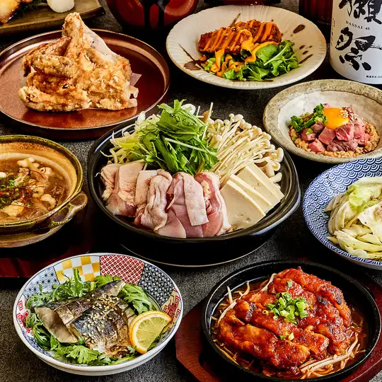 【특선 코스】인기 플랜 ◎선어의 카르파치오나 유자향기 닭고기 냄비 8품 4,500엔 2.5시간 음료 무제한