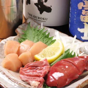 【当天预约可以】【附2小时无限畅饮，共7道菜品】鲜鸡肉生鱼片套餐4,500日元