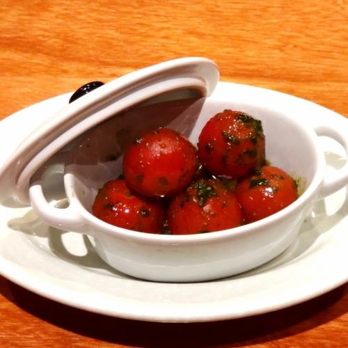 토마토 바질 마리네 tomato basil marinade