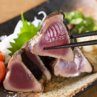 Straw-grilled bonito seared in salt <2 servings>