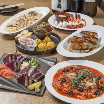 忘年会・新年会プラン◆カジュアルでリーズナブル　2H飲み放題付き◆ 全6品 5500円(税込）