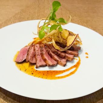 Kyoto duck Charcoal-grilled honey sauce