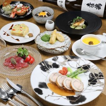 【2026歓送迎会プラン】3H飲放付鮮魚のポワレや四万十鶏のガランティーヌなど全8品10000円(税込)