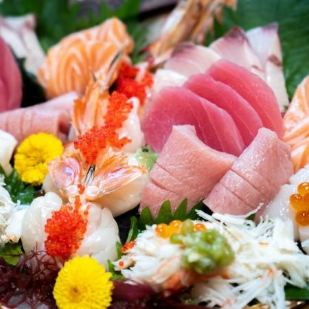 （ハ）【3時間飲み放題付】刺身やカルパッチョ、海鮮丼まで、海の幸豪華食べ放題【3980円】