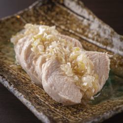 蒸し鶏ネギタレ