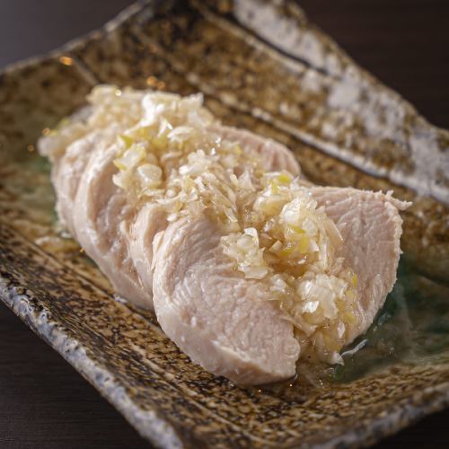 蒸し鶏ネギタレ